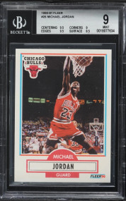 1990 Fleer Basketball Michael Jordan #26 BGS 9 MINT (2*9.5)
