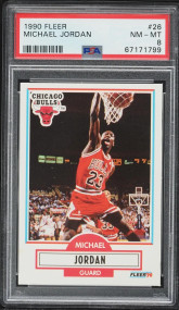 1990 Fleer Basketball Michael Jordan #26 PSA 8 NM-MT