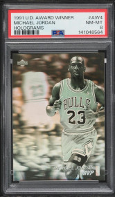 1991 Upper Deck Award Winner Holograms Michael Jordan #AW4 PSA 8 NM-MT
