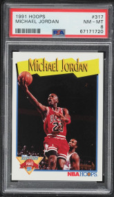 1991 Hoops Michael Jordan #317 PSA 8 NM-MT
