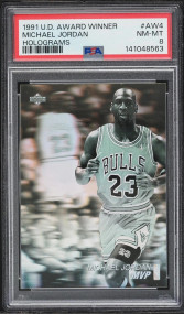 1991 Upper Deck Award Winner Holograms Michael Jordan #AW4 PSA 8 NM-MT