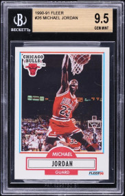 1990 Fleer Basketball Michael Jordan #26 BGS 9.5 GEM MINT-SUBS ON BACK