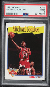 1991 Hoops Basketball Michael Jordan #317 PSA 9 MINT