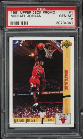 1991 Upper Deck Promo Michael Jordan #1 PSA 10 GEM MINT