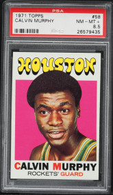 1971 Topps Basketball Calvin Murphy #58 PSA 8.5 NM-MT+-High-End & Centered
