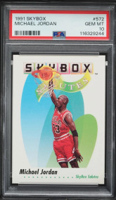 1991 SKYBOX BASKETBALL MICHAEL JORDAN #572 PSA 10 GEM MINT
