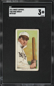 1909-11 T206 Sweet Caporal Mike Donlin WITH BAT SGC 3 VG