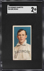1909-11 T206 Piedmont Rube Dessau SGC 2 GD