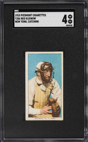 1909-11 T206 Piedmont Red Kleinow NEW YORK, BATTING SGC 4 VGEX