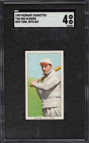1909-11 T206 Piedmont Red Kleinow NEW YORK, WITH BAT SGC 4 VGEX-Centered