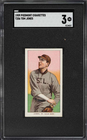 1909-11 T206 Piedmont Tom Jones SGC 3 VG
