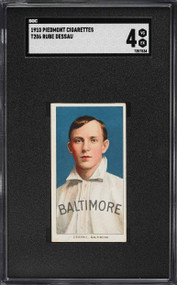 1909-11 T206 Piedmont Rube Dessau SGC 4 VGEX Portrait