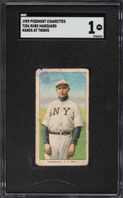 1909-11 T206 Piedmont Rube Marquard HANDS AT THIGHS SGC 1 PR-HOF