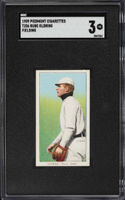 1909-11 T206 Piedmont Rube Oldring FIELDING SGC 3 VG-Centered