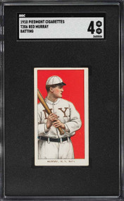 1909-11 T206 Piedmont Red Murray BATTING SGC 4 VGEX
