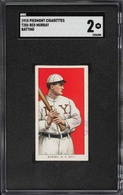 1909-11 T206 Piedmont Red Murray BATTING SGC 2 GD