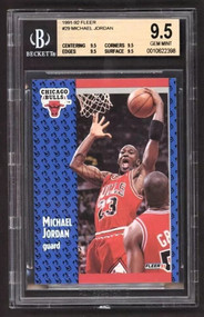 1991-92 Fleer Michael Jordan #29 BGS 9.5 TRUE GEM MINT