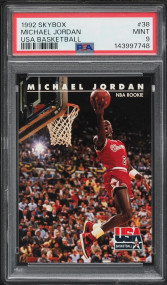 1992 Skybox USA Basketball Michael Jordan #38 PSA 9 MINT
