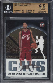 2003 Topps Pristine LeBron James ROOKIE #101 BGS 9.5 GEM MINT