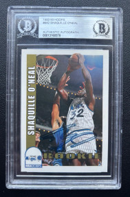 1992 NBA Hoops Shaquille O'Neal #442 RC Rookie Auto BGS AUTH