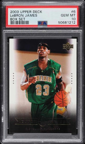 2003 Upper Deck Box Set LeBron James ROOKIE #6 PSA 10 GEM MINT
