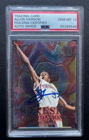 1997 Skybox Metal Universe Allen Iverson 236 PSA 10 Gem Mint (Auto Grade Only)