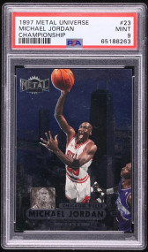 1997 Metal Universe Championship Michael Jordan #23 PSA 9 MINT
