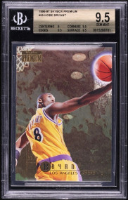 1996 Skybox Premium Kobe Bryant Rookie RC #55 PSA 9 Mint-Super