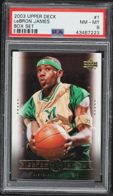 2003 Upper Deck Box Set LeBron James ROOKIE #1 PSA 8 NM-MT