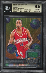 1997 Metal Universe Reebok Chase Bronze Allen Iverson #20 BGS 9.5 GEM MINT