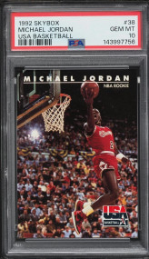 1992 Skybox USA Basketball Michael Jordan #38 PSA 10 GEM MINT