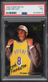 1996 Metal Fresh Foundation Kobe Bryant ROOKIE #137 PSA 7 NRMT