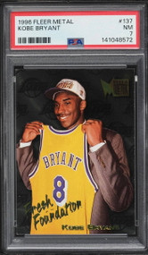1996 Metal Fresh Foundation Kobe Bryant ROOKIE #137 PSA 7 NRMT