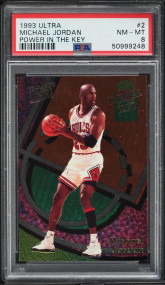 1993 Ultra Power In The Key Michael Jordan #2 PSA 8 NM-MT