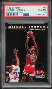 1992 Skybox USA Basketball Michael Jordan #45 PSA 10 GEM MINT