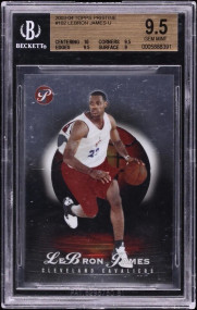 2003 Pristine #102 LeBron James /999 RC Rookie Gem Mint BGS 9.5 w/Pristine Sub