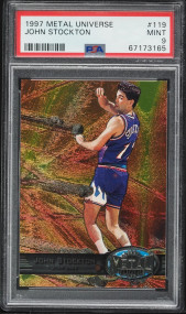 1997 Metal Universe John Stockton #119 PSA 9 MINT