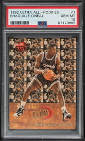 1992 Ultra All-Rookies Shaquille O'Neal ROOKIE #7 PSA 10 GEM MINT