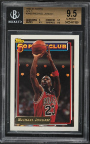 1992 Topps Gold Michael Jordan 50p #205G BGS 9.5 GEM MINT