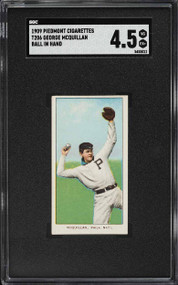 1909-11 T206 Piedmont George McQuillan BALL IN HAND SGC 4.5 VGEX+