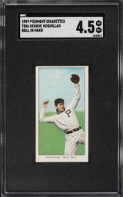 1909-11 T206 Piedmont George McQuillan BALL IN HAND SGC 4.5 VGEX+