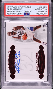 Karl Malone Auto PSA 10 Gem Mint