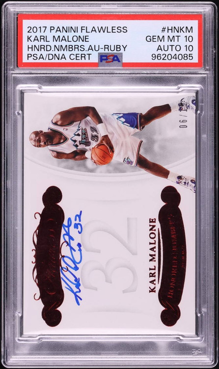 Karl Malone Auto PSA 10 Gem Mint