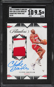 2021 Panini Flawless Prime Clyde Drexler PATCH AUTO 25/25 #SPM-CDX SGC 9.5 MINT+