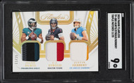 2024 Panini Flawless Triple Hurts Stroud Herbert PATCH /25 #TP-QB5 SGC 9 MINT