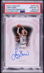 2024 Panini Flawless Frame Larry Bird AUTO DNA 10 /25 #FFR-LBC PSA 10 GEM MINT