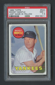 1969 Topps Mickey Mantle #500 PSA 7.5