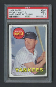 1969 Topps Mickey Mantle #500 PSA 7.5