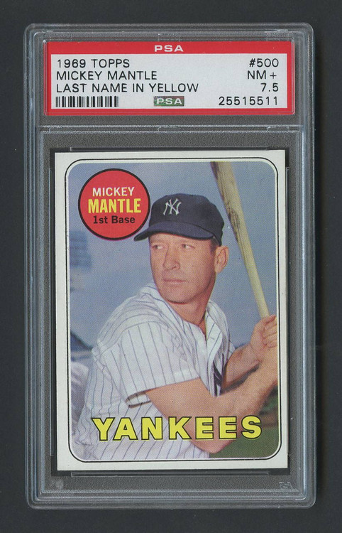 1969 Topps Mickey Mantle #500 PSA 7.5