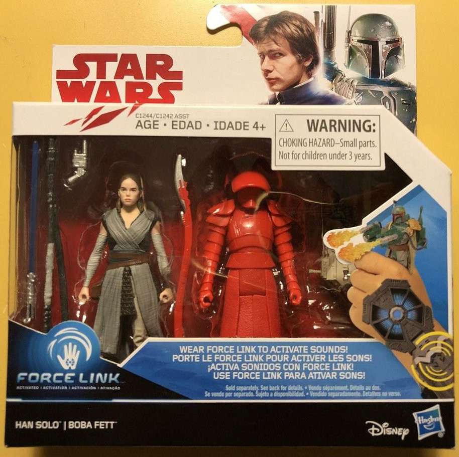 Jedi Training 2017 Disney Hasbro SW Force Link Rey & Elite Praetorian Guard 